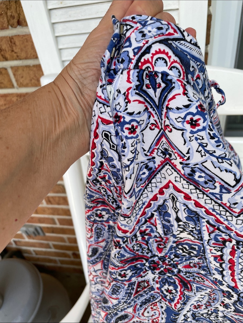 July 4th Capris. Red/white/blue-Talbots Paisley Capris - Picture 11 of 11